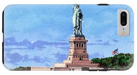 Statue of Liberty on Liberty Island in New York Harbor in New York City - Phone Case