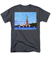 Statue of Liberty on Liberty Island in New York Harbor in New York City - Men's T-Shirt  (Regular Fit)