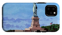 Statue of Liberty on Liberty Island in New York Harbor in New York City - Phone Case