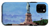 Statue of Liberty on Liberty Island in New York Harbor in New York City - Phone Case