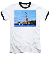 Statue of Liberty on Liberty Island in New York Harbor in New York City - Baseball T-Shirt