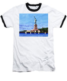 Statue of Liberty on Liberty Island in New York Harbor in New York City - Baseball T-Shirt
