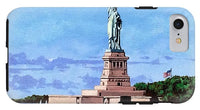 Statue of Liberty on Liberty Island in New York Harbor in New York City - Phone Case