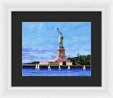 Statue of Liberty on Liberty Island in New York Harbor in New York City - Framed Print