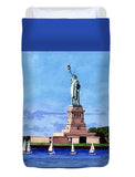 Statue of Liberty on Liberty Island in New York Harbor in New York City - Duvet Cover