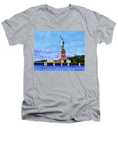 Statue of Liberty on Liberty Island in New York Harbor in New York City - Men's V-Neck T-Shirt