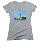 Statue of Liberty on Liberty Island in New York Harbor in New York City - Women's V-Neck