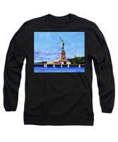 Statue of Liberty on Liberty Island in New York Harbor in New York City - Long Sleeve T-Shirt