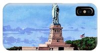 Statue of Liberty on Liberty Island in New York Harbor in New York City - Phone Case