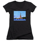 Statue of Liberty on Liberty Island in New York Harbor in New York City - Women's V-Neck