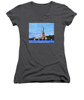 Statue of Liberty on Liberty Island in New York Harbor in New York City - Women's V-Neck