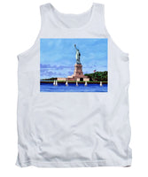 Statue of Liberty on Liberty Island in New York Harbor in New York City - Tank Top