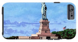 Statue of Liberty on Liberty Island in New York Harbor in New York City - Phone Case