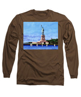Statue of Liberty on Liberty Island in New York Harbor in New York City - Long Sleeve T-Shirt