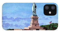 Statue of Liberty on Liberty Island in New York Harbor in New York City - Phone Case