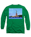 Statue of Liberty on Liberty Island in New York Harbor in New York City - Long Sleeve T-Shirt