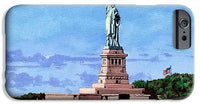 Statue of Liberty on Liberty Island in New York Harbor in New York City - Phone Case