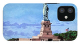 Statue of Liberty on Liberty Island in New York Harbor in New York City - Phone Case