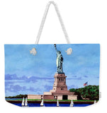 Statue of Liberty on Liberty Island in New York Harbor in New York City - Weekender Tote Bag