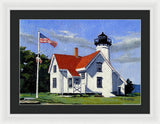 West Chop Lighthouse Martha's Vineyard Massachusetts - Framed Print