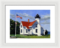 West Chop Lighthouse Martha's Vineyard Massachusetts - Framed Print