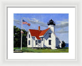 West Chop Lighthouse Martha's Vineyard Massachusetts - Framed Print