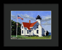 West Chop Lighthouse Martha's Vineyard Massachusetts - Framed Print