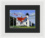 West Chop Lighthouse Martha's Vineyard Massachusetts - Framed Print