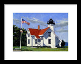 West Chop Lighthouse Martha's Vineyard Massachusetts - Framed Print