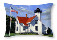 West Chop Lighthouse Martha's Vineyard Massachusetts - Throw Pillow
