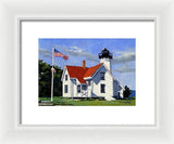 West Chop Lighthouse Martha's Vineyard Massachusetts - Framed Print