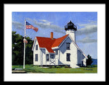 West Chop Lighthouse Martha's Vineyard Massachusetts - Framed Print