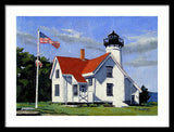 West Chop Lighthouse Martha's Vineyard Massachusetts - Framed Print