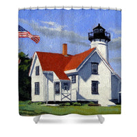 West Chop Lighthouse Martha's Vineyard Massachusetts - Shower Curtain