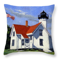 West Chop Lighthouse Martha's Vineyard Massachusetts - Throw Pillow