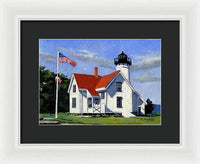 West Chop Lighthouse Martha's Vineyard Massachusetts - Framed Print