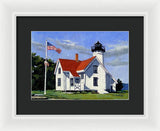 West Chop Lighthouse Martha's Vineyard Massachusetts - Framed Print