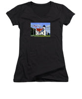 West Chop Lighthouse Martha's Vineyard Massachusetts - Women's V-Neck