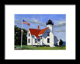 West Chop Lighthouse Martha's Vineyard Massachusetts - Framed Print