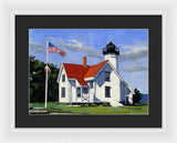 West Chop Lighthouse Martha's Vineyard Massachusetts - Framed Print