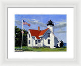 West Chop Lighthouse Martha's Vineyard Massachusetts - Framed Print