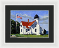 West Chop Lighthouse Martha's Vineyard Massachusetts - Framed Print