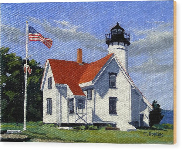 West Chop Lighthouse Martha's Vineyard Massachusetts - Wood Print