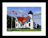 West Chop Lighthouse Martha's Vineyard Massachusetts - Framed Print