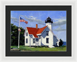 West Chop Lighthouse Martha's Vineyard Massachusetts - Framed Print