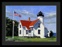 West Chop Lighthouse Martha's Vineyard Massachusetts - Framed Print