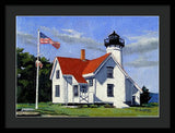West Chop Lighthouse Martha's Vineyard Massachusetts - Framed Print
