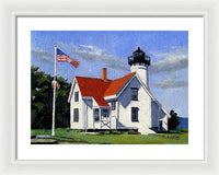 West Chop Lighthouse Martha's Vineyard Massachusetts - Framed Print
