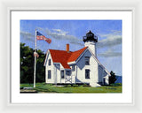 West Chop Lighthouse Martha's Vineyard Massachusetts - Framed Print