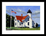 West Chop Lighthouse Martha's Vineyard Massachusetts - Framed Print